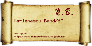 Marienescu Bandó névjegykártya